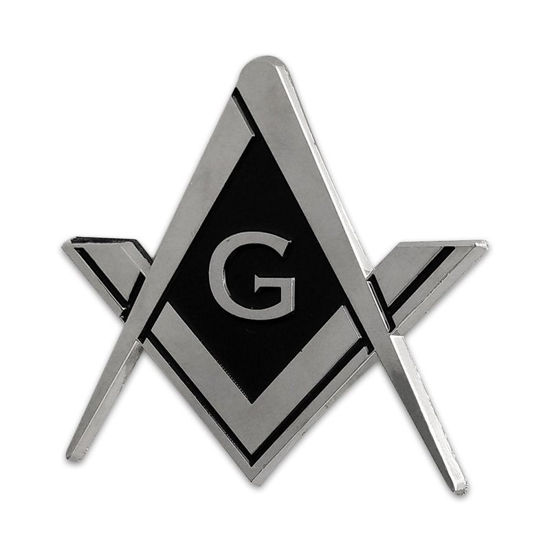 deDecoml Masonic Car Emblem Square and Compass Metal Decal - Image 2